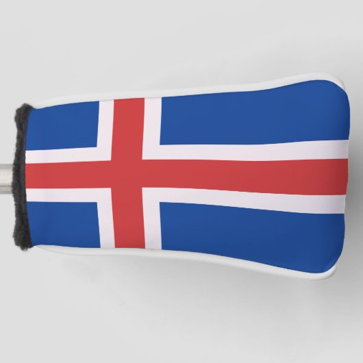 IJslandse vlag Golfheadcover (Voorkant)