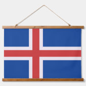 IJslandse vlag Hangend Wandkleed (Voorkant)