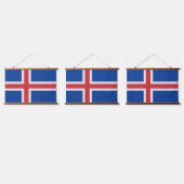 IJslandse vlag Hangend Wandkleed (Driedubbel)