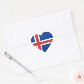 IJslandse vlag Hart Sticker (Envelop)