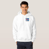 IJslandse vlag Hoodie (Voorkant volledig)