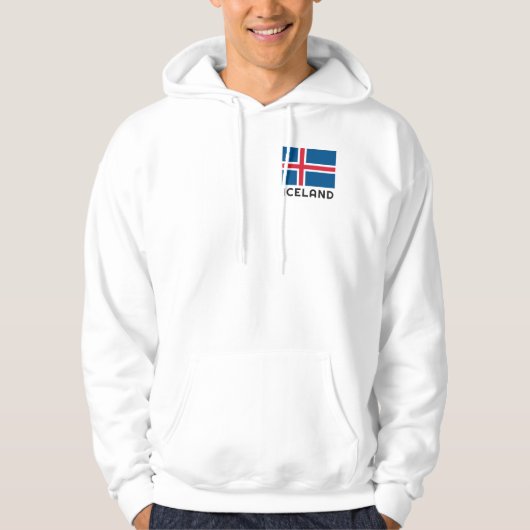 IJslandse vlag Hoodie (Voorkant)