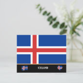 IJslandse Vlag & IJsland land reis / IJsland Briefkaart (Staand voorkant)