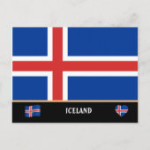 IJslandse Vlag & IJsland land reizen / IJsland Briefkaart (Voorkant)