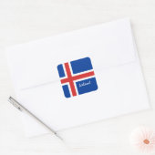 IJslandse vlag & IJsland vakantie/sportfans Vierkante Sticker (Envelop)