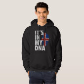 IJslandse vlag in mijn dna-kerstmis C Hoodie (Voorkant volledig)