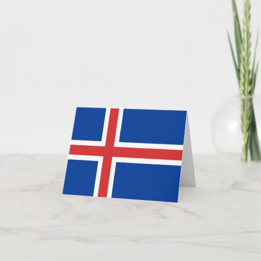 IJslandse vlag Kaart (Voorkant)