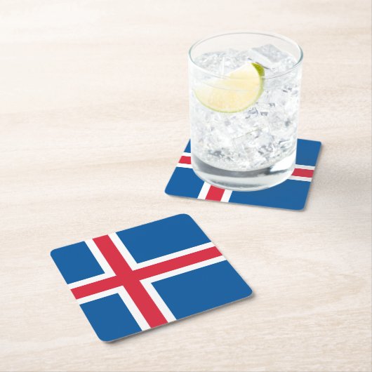 IJslandse vlag Kartonnen Onderzetters (Insitu)