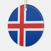 IJslandse vlag Keramisch Ornament (Links)