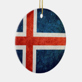 IJslandse vlag Keramisch Ornament (Rechts)