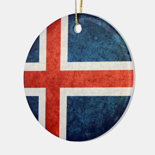 IJslandse vlag Keramisch Ornament (Links)