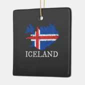 IJslandse vlag Keramisch Ornament (Links)