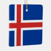 IJslandse vlag Keramisch Ornament (Rechts)