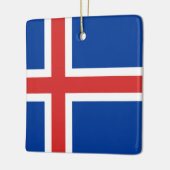 IJslandse vlag Keramisch Ornament (Links)