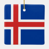 IJslandse vlag Keramisch Ornament (Achterkant)