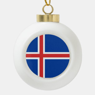 IJslandse vlag Keramische Bal Ornament