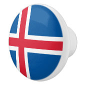 IJslandse vlag Keramische Knop (Rechts)