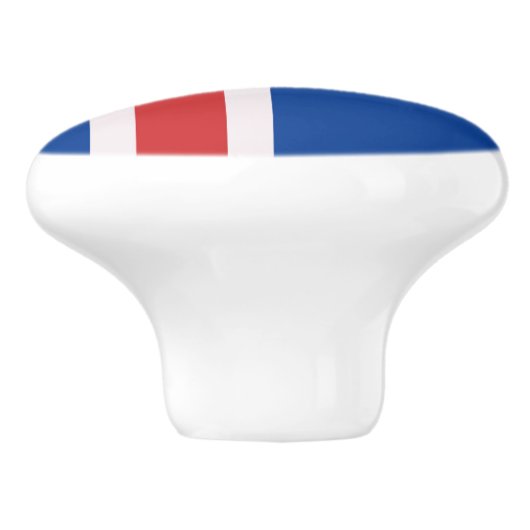 IJslandse vlag Keramische Knop (Zijkant)