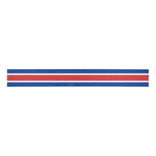 IJslandse vlag kleuren lint, patriotten, IJsland Grosgrain Lint (Voorkant)