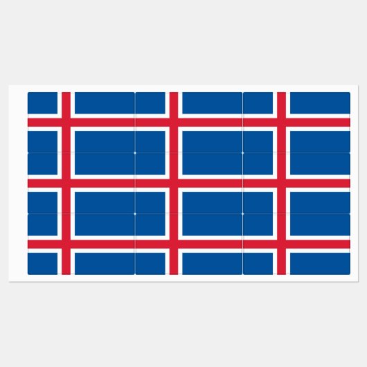 IJslandse vlag Labels (Vel)