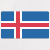 IJslandse vlag Labels (Design 1)