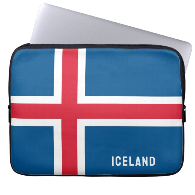 IJslandse vlag Laptop Sleeve (Voorkant)