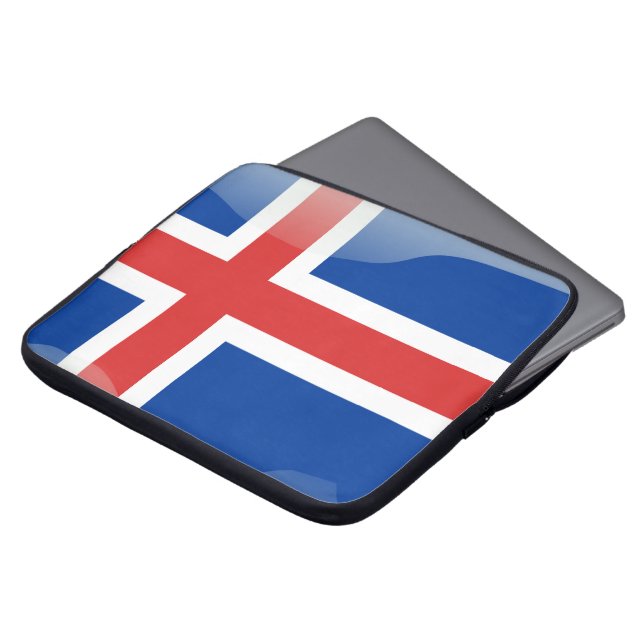 IJslandse vlag Laptop Sleeve (Voorkant top)