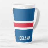 IJslandse vlag Latte Mok (Rechterhoek)