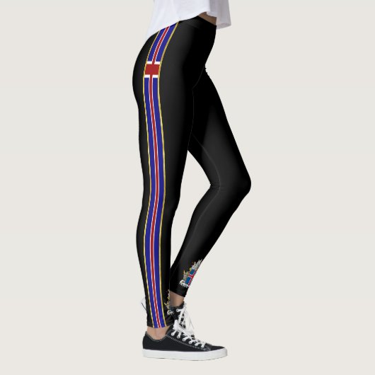 IJslandse vlag Leggings (Rechts)