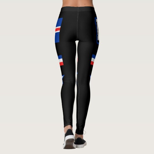 IJslandse vlag Leggings (Achterkant)