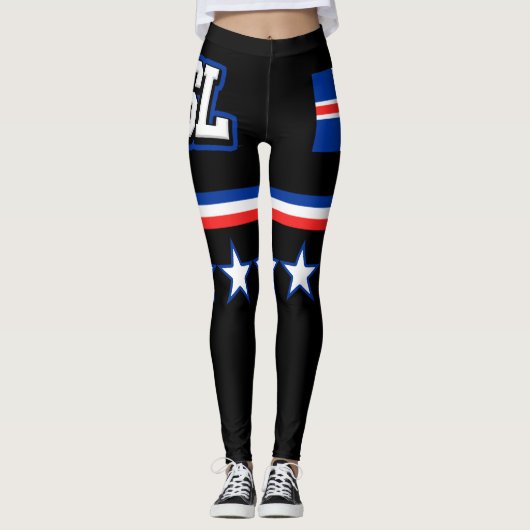 IJslandse vlag Leggings (Voorkant)
