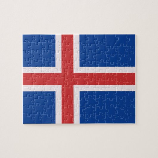 IJslandse vlag Legpuzzel (Horizontaal)
