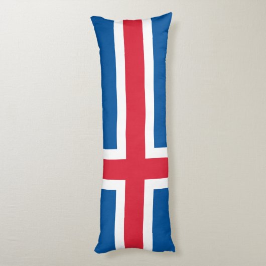 IJslandse vlag Lichaamskussen (Achterkant (Verticaal))