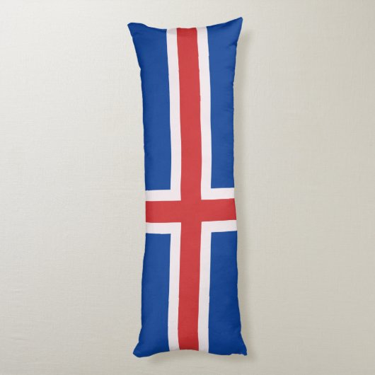 IJslandse vlag Lichaamskussen (Achterkant (Verticaal))