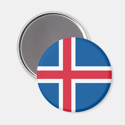 IJslandse vlag - Magneet (Voorkant / Achterkant)