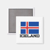IJslandse vlag Magneet (Voorkant / Achterkant)