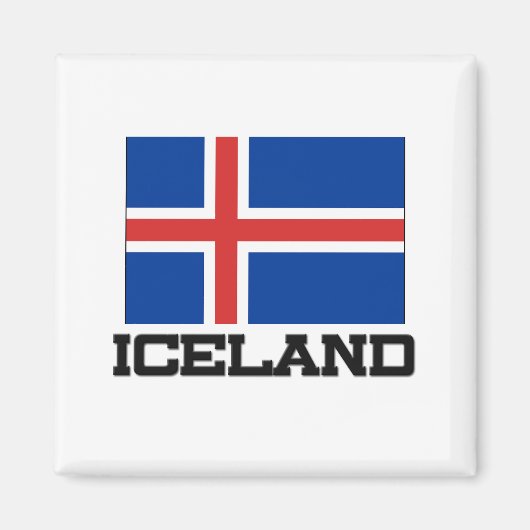 IJslandse vlag Magneet (Voorkant)