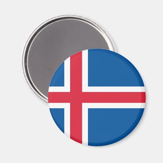 IJslandse vlag Magneet (Voorkant / Achterkant)