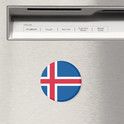 IJslandse vlag Magneet (Insitu (Vaatwasser))