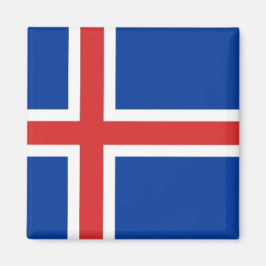 IJslandse vlag Magneet (Voorkant)