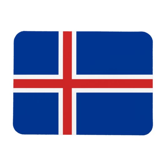 IJslandse vlag Magneet (Horizontaal)