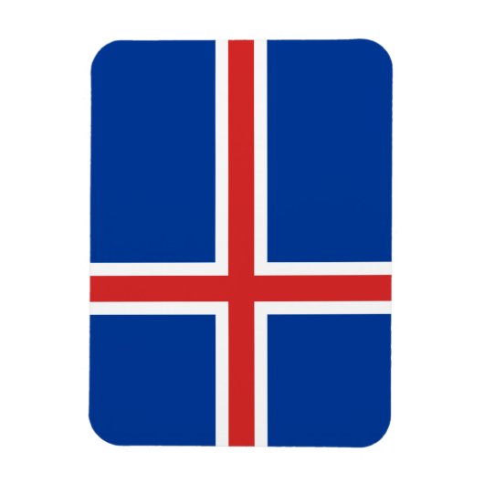IJslandse vlag Magneet (Verticaal)