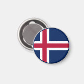 IJslandse Vlag Magneet (Voorkant / Achterkant)