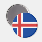 IJslandse vlag Magneet (Voorkant / Achterkant)