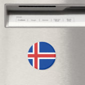 IJslandse vlag Magneet (Insitu (Vaatwasser))