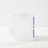 IJslandse vlag Matglas Koffiemok (Voorkant links)