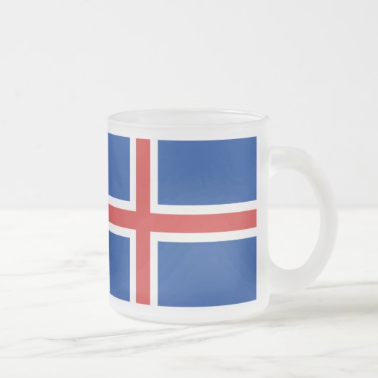 IJslandse vlag Matglas Koffiemok (Rechts)