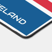 IJslandse vlag met een Puffin Bureaumat (Hoek)