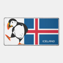 IJslandse vlag met een Puffin