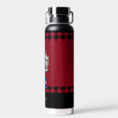 IJslandse vlag met vacuüm geïsoleerd, IJslands vla Waterfles (Achterkant)